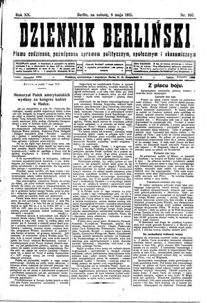 Dziennik Berliński vom 08.05.1915
