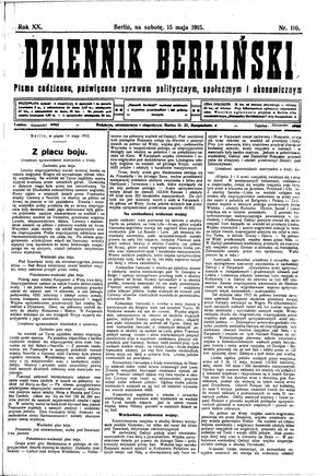 Dziennik Berliński vom 15.05.1915