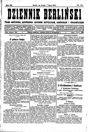 Dziennik Berliński vom 07.07.1915