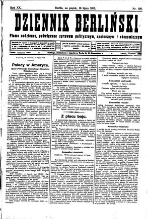 Dziennik Berliński vom 16.07.1915