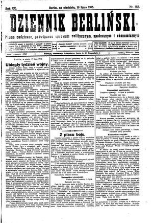 Dziennik Berliński vom 18.07.1915