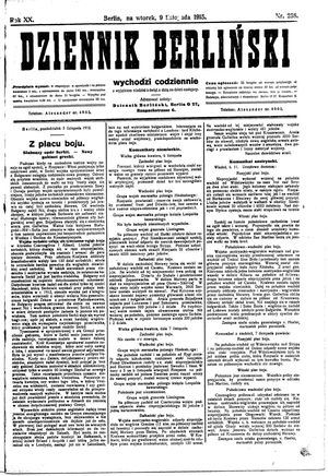 Dziennik Berliński vom 09.11.1915