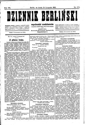 Dziennik Berliński vom 24.11.1915