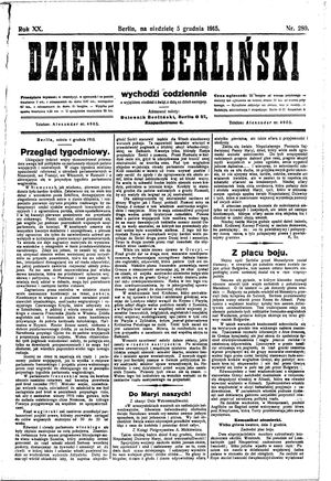 Dziennik Berliński vom 05.12.1915