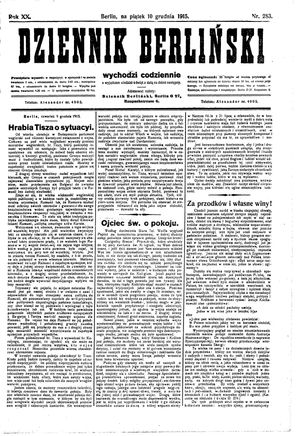 Dziennik Berliński vom 10.12.1915