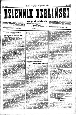 Dziennik Berliński on Dec 31, 1915