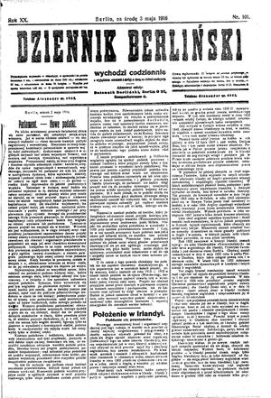 Dziennik Berliński vom 03.05.1916