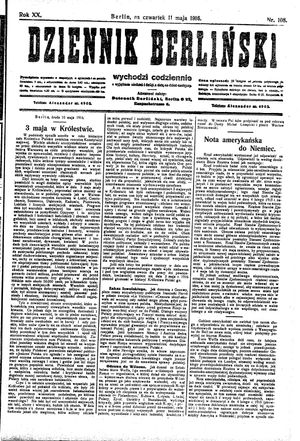 Dziennik Berliński vom 11.05.1916