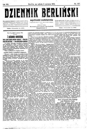 Dziennik Berliński vom 03.06.1916