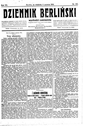 Dziennik Berliński vom 04.06.1916