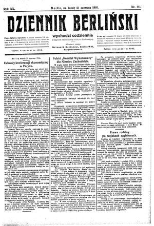 Dziennik Berliński vom 21.06.1916