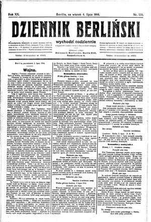 Dziennik Berliński on Jul 4, 1916