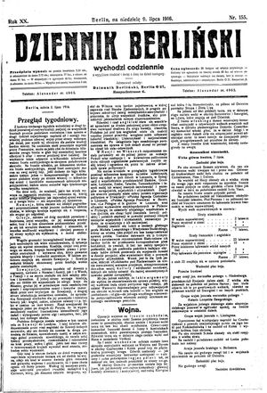Dziennik Berliński vom 09.07.1916