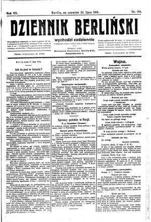 Dziennik Berliński vom 20.07.1916