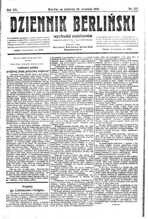 Dziennik Berliński vom 24.09.1916