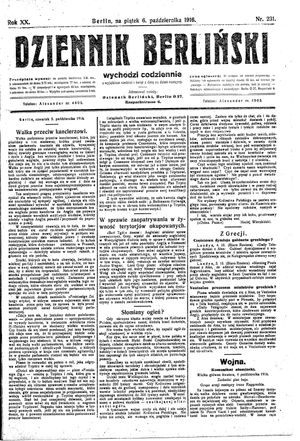 Dziennik Berliński vom 06.10.1916