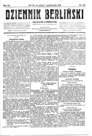 Dziennik Berliński vom 07.10.1916
