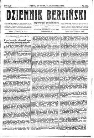 Dziennik Berliński vom 31.10.1916