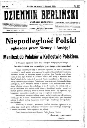Dziennik Berliński vom 07.11.1916