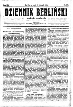 Dziennik Berliński vom 08.11.1916