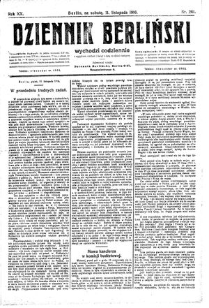 Dziennik Berliński vom 11.11.1916