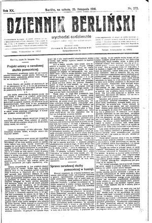 Dziennik Berliński vom 25.11.1916