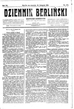 Dziennik Berliński vom 30.11.1916