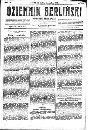 Dziennik Berliński vom 15.12.1916