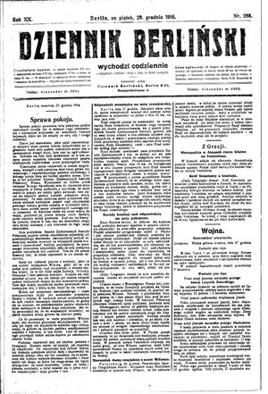Dziennik Berliński vom 29.12.1916