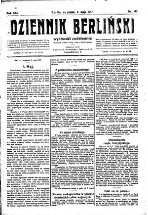 Dziennik Berliński vom 04.05.1917