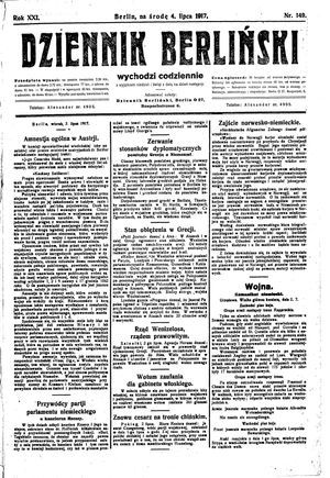 Dziennik Berliński vom 04.07.1917