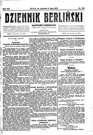 Dziennik Berliński vom 05.07.1917