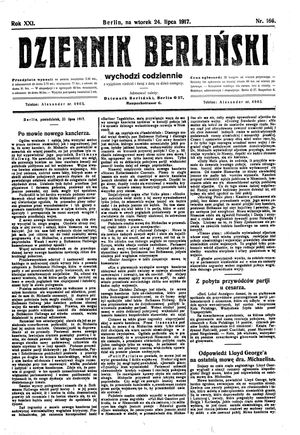 Dziennik Berliński vom 24.07.1917