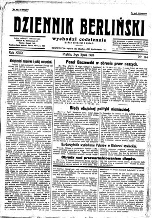 Dziennik Berliński vom 03.07.1925