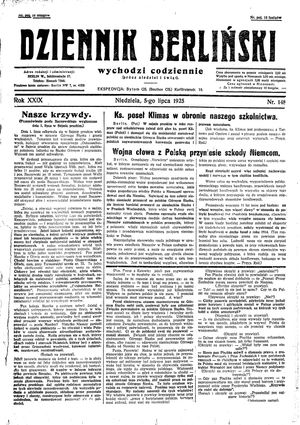 Dziennik Berliński vom 05.07.1925