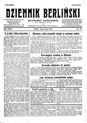 Dziennik Berliński vom 10.07.1925