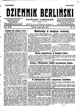 Dziennik Berliński on Jul 14, 1925