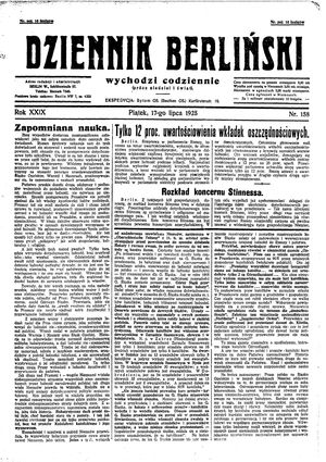 Dziennik Berliński vom 17.07.1925