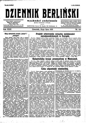 Dziennik Berliński vom 23.07.1925