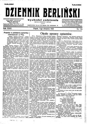 Dziennik Berliński vom 07.08.1925