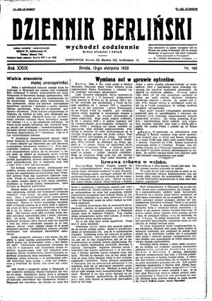 Dziennik Berliński vom 12.08.1925