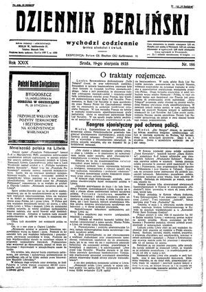 Dziennik Berliński vom 19.08.1925