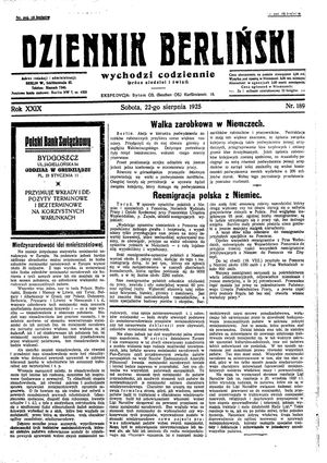 Dziennik Berliński vom 22.08.1925