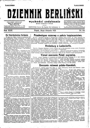Dziennik Berliński vom 28.08.1925