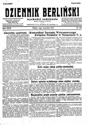 Dziennik Berliński vom 04.09.1925