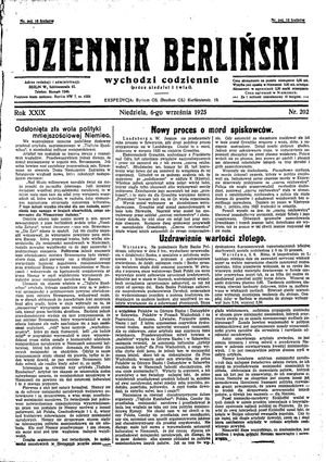 Dziennik Berliński vom 06.09.1925