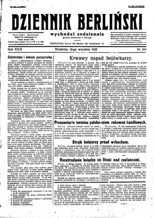 Dziennik Berliński vom 13.09.1925