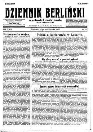 Dziennik Berliński vom 11.10.1925