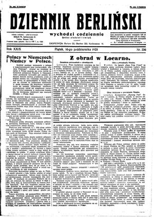 Dziennik Berliński on Oct 16, 1925