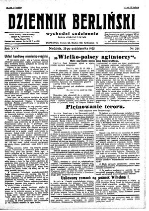 Dziennik Berliński vom 25.10.1925